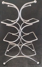 6 Bottle Wine Rack Set (Silver)