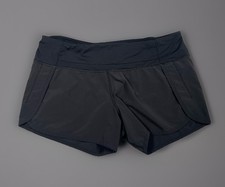 Lululemon Athletica Black Run Times 3.5" Activewear Short Women's Size 8