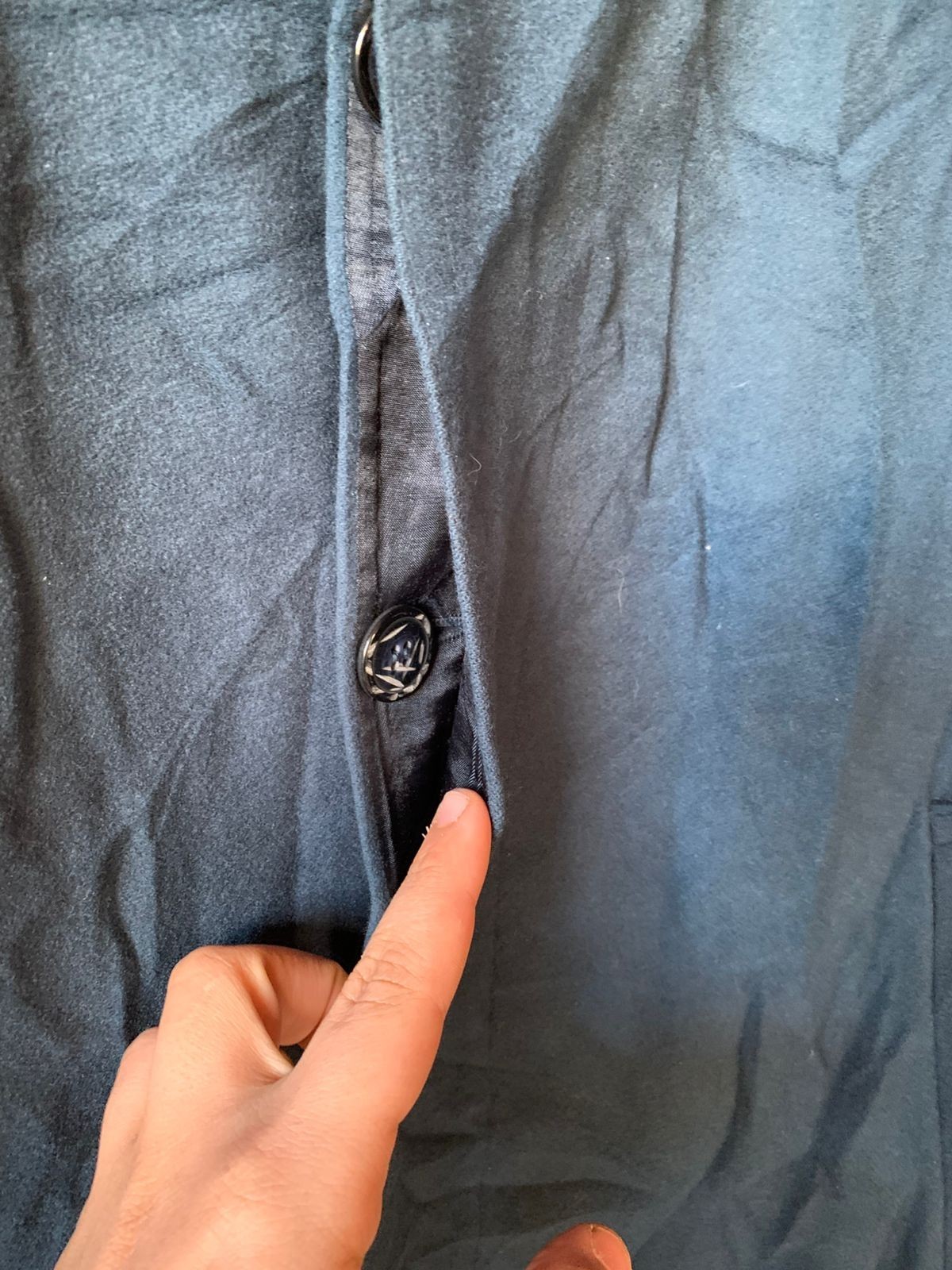 Vintage Giuseppe Valentino wool Cashmere raglan turquoise over coat 48R 48S XL thumbnail 5