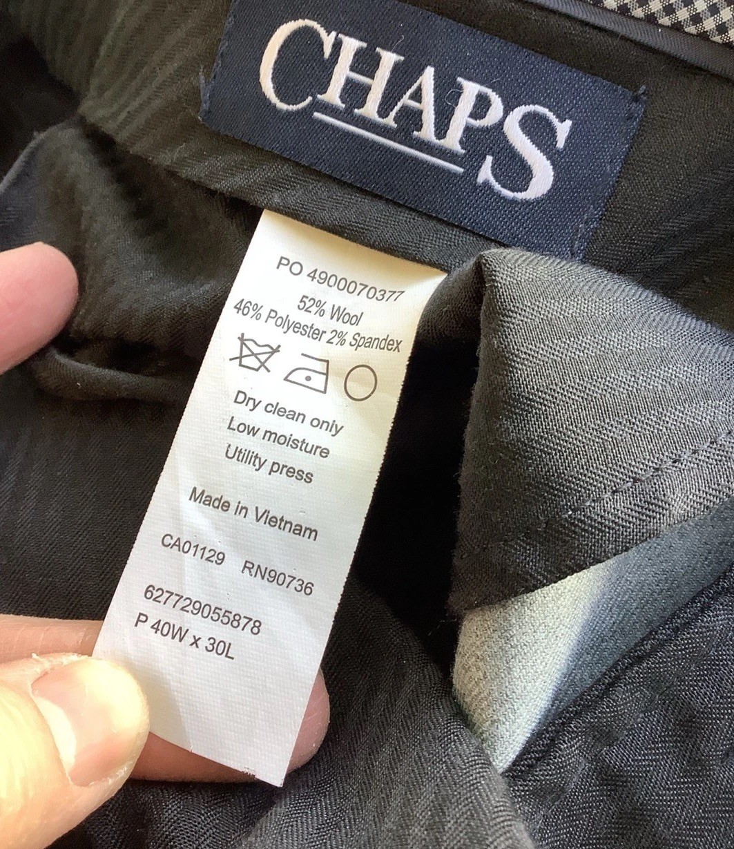 CHAPS Two-Button Wool Blend Suit 2 Pc Set Jacket … - image 13