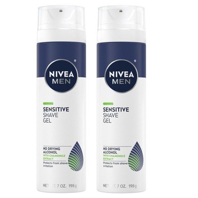 Nivea Men Sensitive Skin Shaving Gel 7 oz Pack of 2 New Sealed Quick Ship