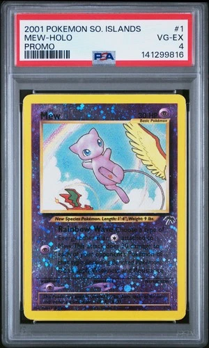 2001 POKEMON SOUTHERN ISLANDS PROMO #1 MEW-HOLO PSA 4