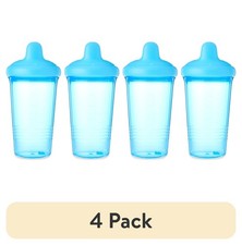  4 Pack  Hard Spout Sippy Cup, 9 Oz, 6 Months , Blue Color