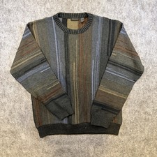 Vintage Cellini Sweater Men's Medium Coogi Style Textured Cosby 3D Knit Color