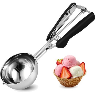 Eisportionierer 8 cm Edelstahl Großer Eiskugelportionierer mit Auslöser, Eisc...