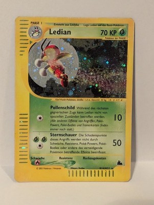Pokemon Ledian H14/H32 Skyridge Crystal Deutsch Secret Rare Holo 2003