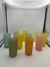 Spaghetti String Multicolor Glass - Set of 10