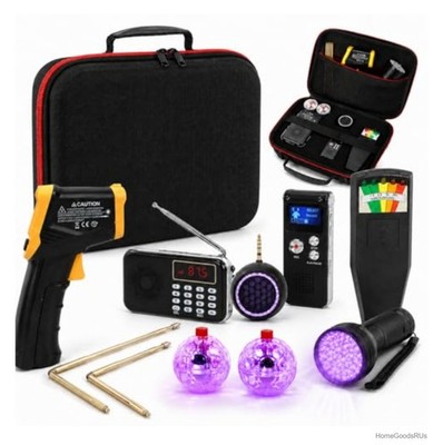 Ghost Hunting Kit EMF Meter EVP Recorder Spirit Box UV Light Infrared