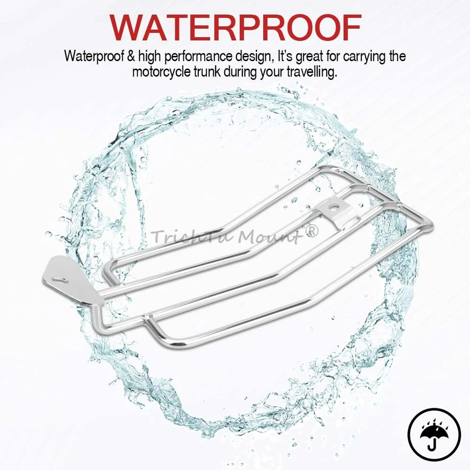 Solo Chrome Seat Luggage Rack for Harley Davidson Sportster XL883 1200 1985-2003 - Image 3 of 4