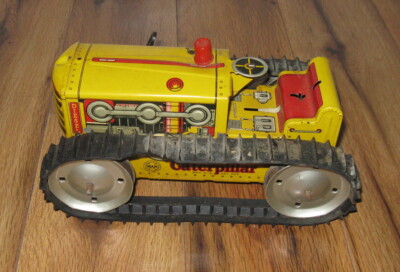 VTG 1940s 50s Marx Tin Litho Wind Up Heavy Duty Diesel Caterpillar