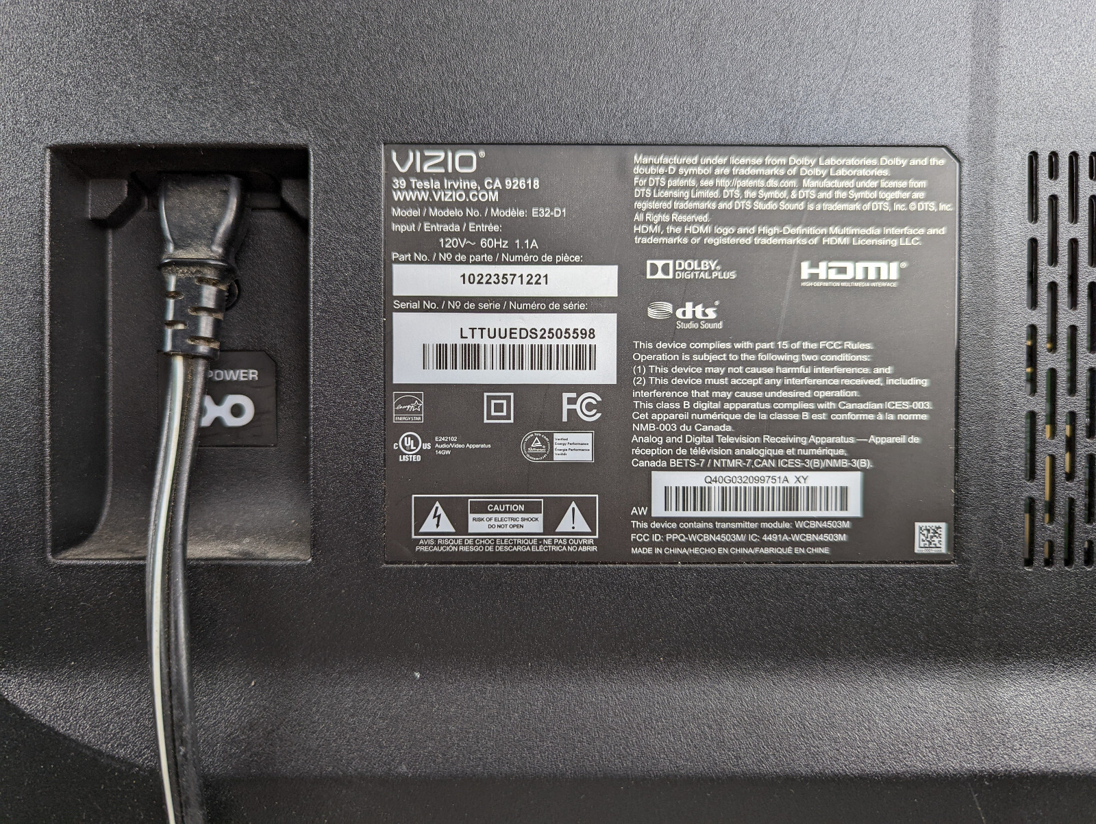 Vizio E480iB2 No Remote, How Do I Connect It To Wifi/ The, 50 OFF