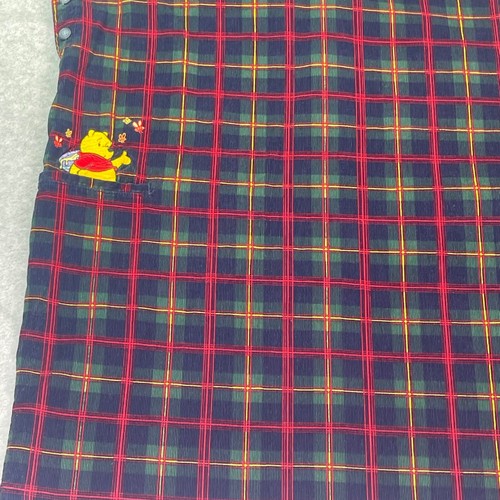 Vestido recto bordado XXL de pana a cuadros vintage de Disney Winnie the Pooh para mujer - Imagen 13 de 14