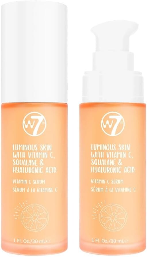W7 Vitamin C Face Serum Hyaluronic Acid  Anti Ageing Aging Wrinkle Luminous Skin - Picture 1 of 1