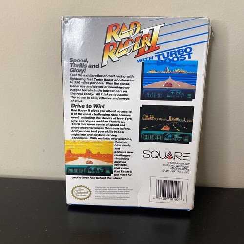 Rad Racer II 2 Nintendo 1989 NES CIB con póster ¡probado! - Imagen 5 de 12