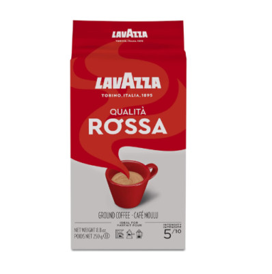 Lavazza Qualita Rossa Ground Coffee Blend Bag, Medium Roast, 8.8 Ounce