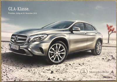 Mercedes GLA-Class X156 price list price list from 29/11/2013, 52 pages