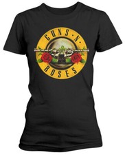 Guns N Roses Classic Bullet Womens Fitted T-Shirt OFFICIAL