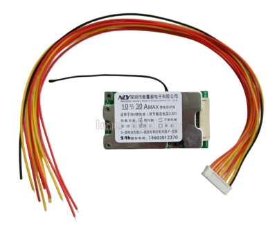 BMS 10S 30A 36V Lithium Battery Charge Board 18650 With Protection Balancer PCM