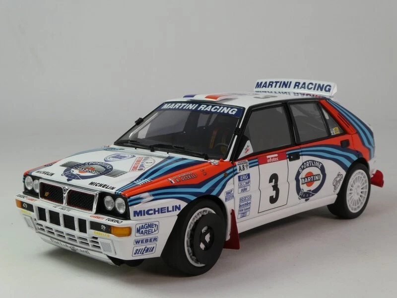 Kyosho Lancia Delta HF Integrale Evo #3 Auriol Tour de Corse 1992 1/18 08348H - Immagine 2 di 4