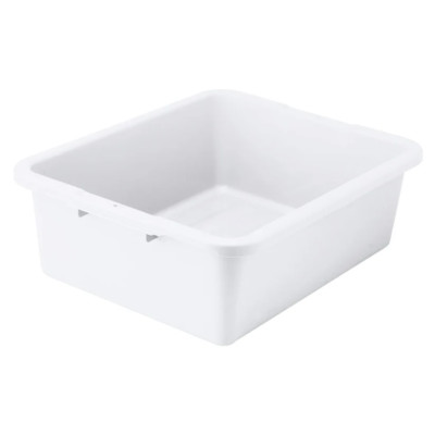 Bussing Dish Box Heavyweight Stackable Polypropylene NSF Listed White 7 Inch