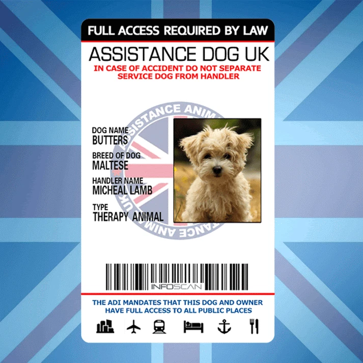 Service dog sale id badge