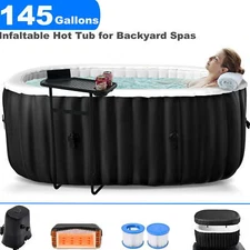 SUNYRISY 2 Person 145GAL Inflatable Hot Tub Blow Up Hot Tub With Table & Pump