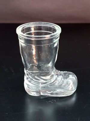 DDR Bierstiefel Schnapsglas 30 ml Pressglas Original Vintage Ostalgie Glas
