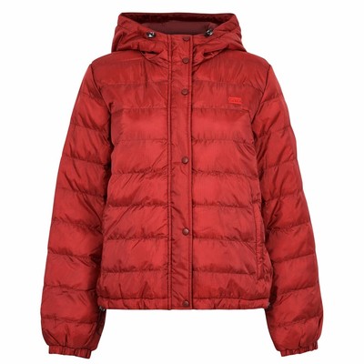 Levis Damen Winterjacke Jacke EDIE PACKABLE JACKET FIRED BRICK, Rot, XS