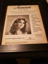 Anacani Rare Original Anahuac Records Promo Poster Ad Framed!