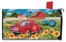 Land Of The Free Patriotic Large Magnetic Mailbox Cover Oversized Briarwood Lane