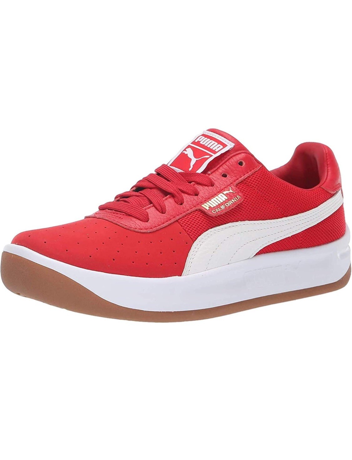 Puma California  Lace Up  Mens Red Sneakers Casual Shoes 366608-07 Size 8.5 US