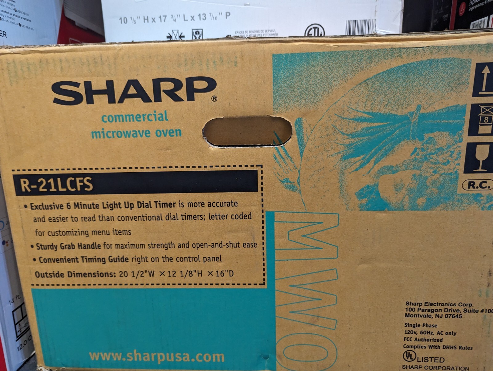 NEW Sharp R21LCFS Commercial Microwave Oven medium duty 1000 watts 1.0