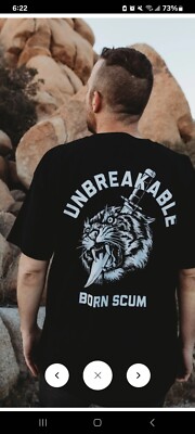 Born Scum T Shirt Mens 2xl Tiger Unbreakable