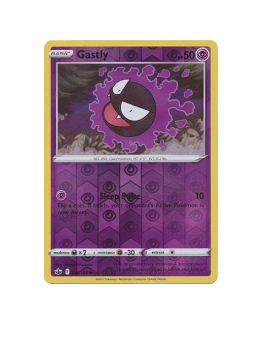 Pokemon - Gastly - 055/198  - Reverse Holo - Chilling Reign - NM/M