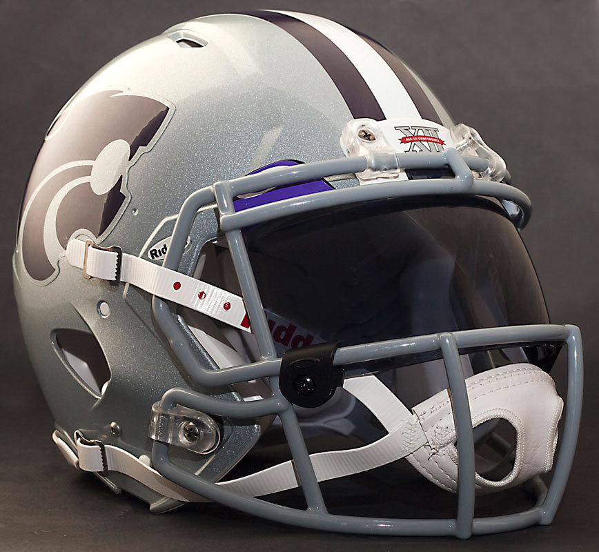big red one on kansas state football helmets Wildcats Riddell SpeedFlex Authentic Helmet  The Speedy Cheetah The helmet features a large size SpeedFlex shell and padding Kansas City Chiefs Red Foam