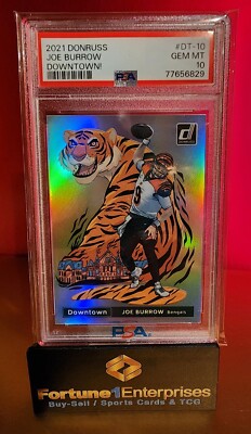 Joe Burrow 2021 Panini Donruss DOWNTOWN PSA 10 #DT-10 Bengals