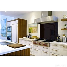 BELOFAY Black Colour Toughened Glass Heat Resistant Splashback for Kitchen