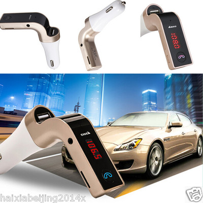 Bluetooth Car Handsfree FM Transmitter Radio MP3 Player USB Charger AUX Red LED