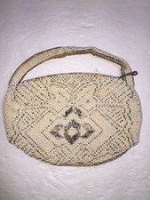Vintage Glass Beaded Mini Clutch Purse Made in Czechoslovakia 6" a398