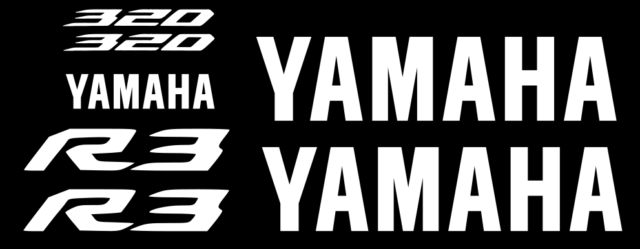  7 Yamaha  R3  WHITE Stickers Motorcycle YZF 320 Decal 