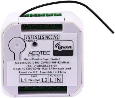 Aeotec DSC 17103 - ZWEU Micro Double Smart Energy Switch (Zipato Branded)