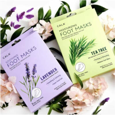 CALA Soothing Foot Masks - Tea Tree or Lavender - Pack of Three Pairs