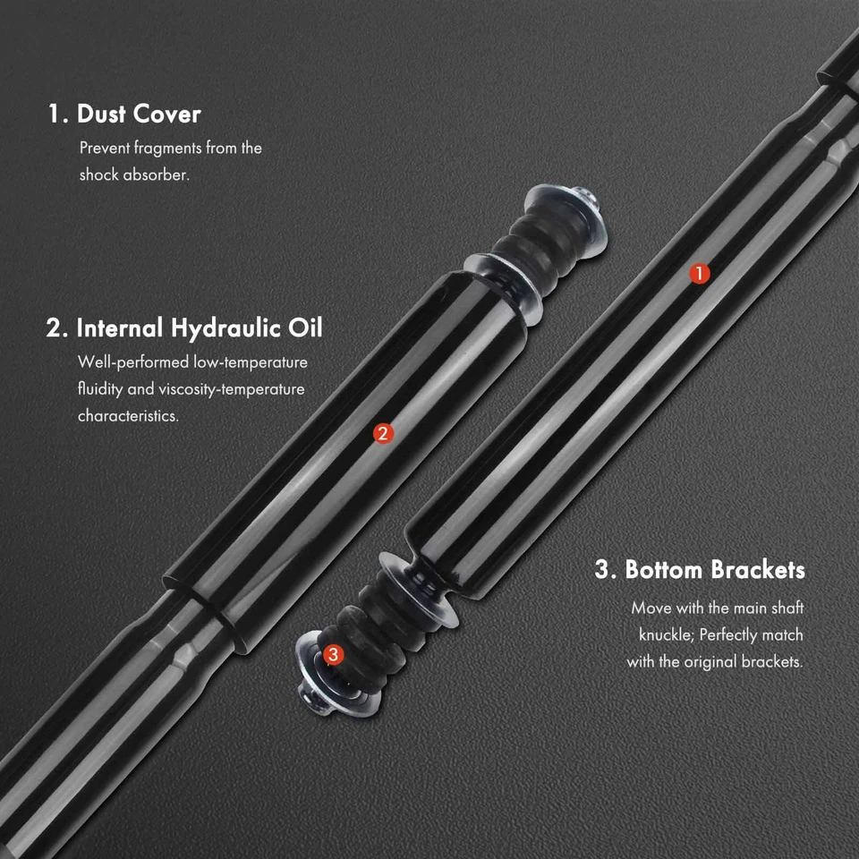 2Pcs Front or Rear Shock Absorber for Chevrolet T6500 GMC GMC Isuzu Peterbilt - Image 3 of 4