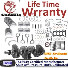G4FD 1.6L Engine Crankshaft Con Rods Bearings Set Pistons Kit Fits Hyundai KIA