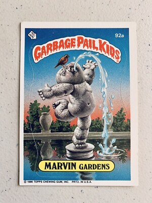 1986 Topps Garbage Pail Kids OS3 92a MARVIN GARDENS DIECUT ERROR RARE NM/MNT+ 