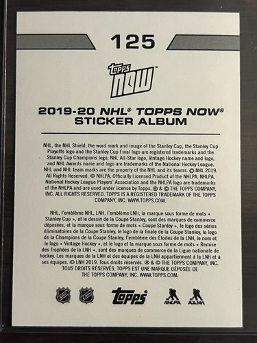2019-20 Topps Now NHL Sticker #125 Andrei Svechnikov Carolina Hurricanes RC - Picture 2 of 2
