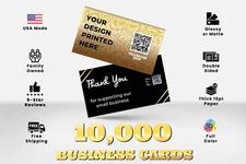 10000 BUSINESS CARDS PRINTED | 16pt Glossy or Matte  Finish | Free UPS Shipping