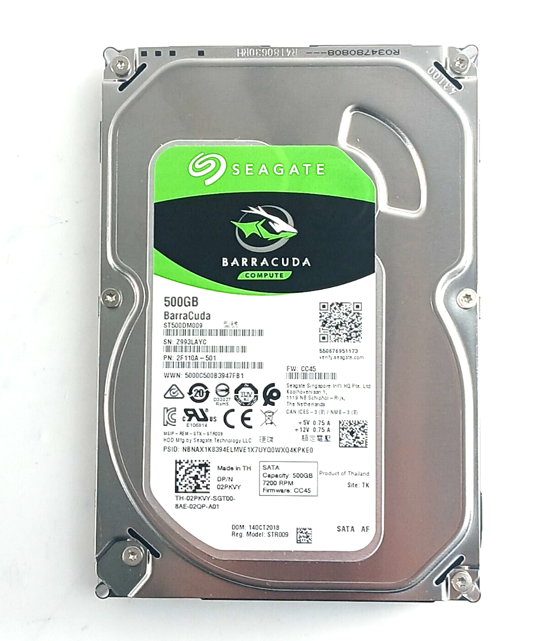 500GB SATA 3.5"" 7200RPM 6Gb/s 16MB HDD - 2PKVY