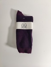b studio -women's socks - purple- Cashmere Blend - Made in USA  L2 