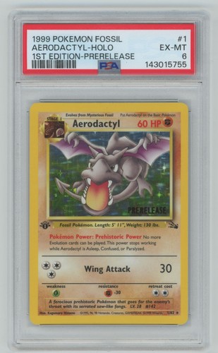 Aerodactyl (1st Edition) graded PSA 6 for sale on eBay